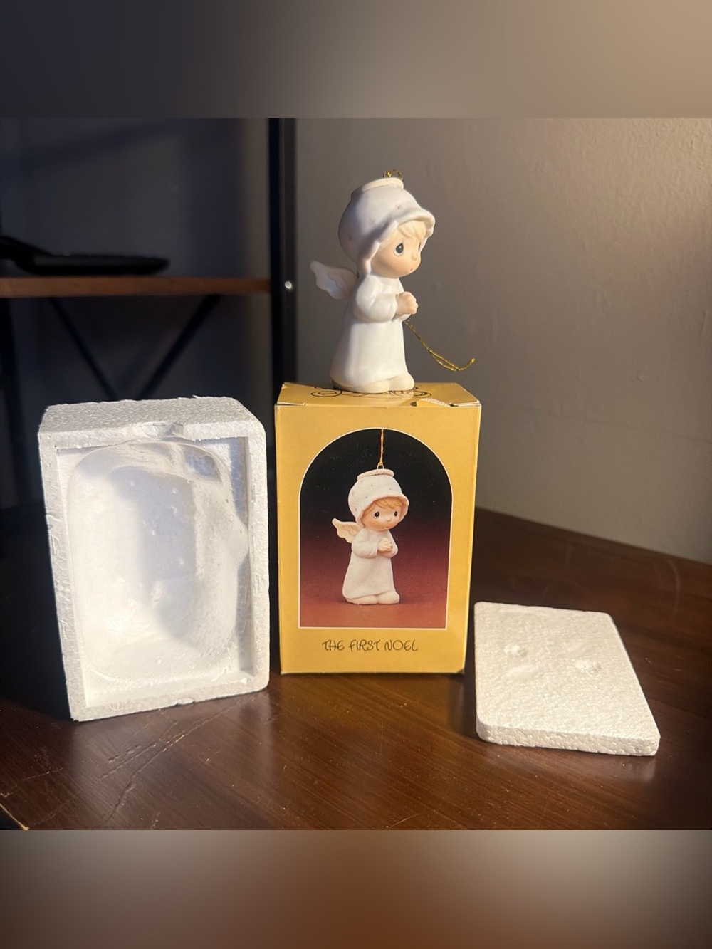 Precious Moments White Angel Ornament “ the first Noel”